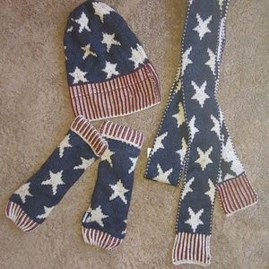 Mukluks Scarf, beanie, and arm warmer set